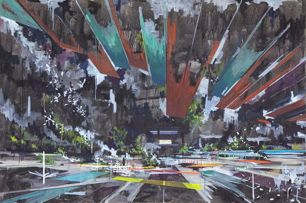 Bucht (2008, olieverf en acryl op doek, 200 x 300 cm)