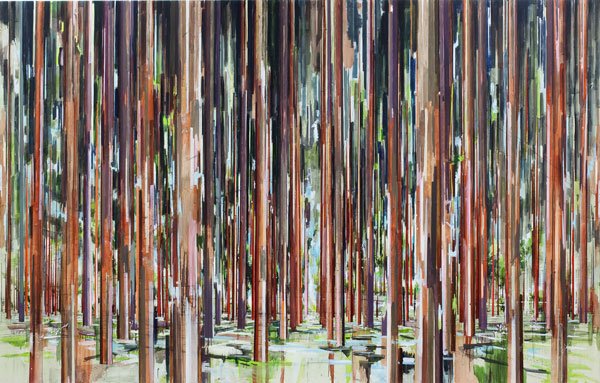 Code (2008, olieverf op doek, 230 x 360 cm)